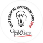 Selo do prêmio Global Finance Innovation Labs 2019