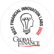 Selo do prêmio Global Finance Innovation Labs 2020