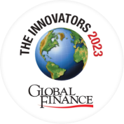 Selo do prêmio Global Finance Innovation Labs 2023